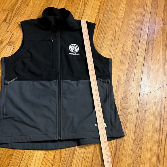 The North Face Vest Womens Large Black Gray Castle Rock Soft Shell Zip Jacket - Picture 9 of 9